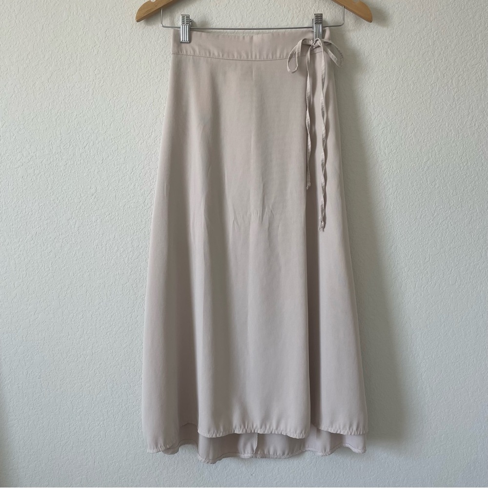 Beige Balletcore Maxi Skirt